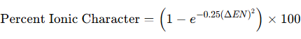 Percent Ionic Character Formula