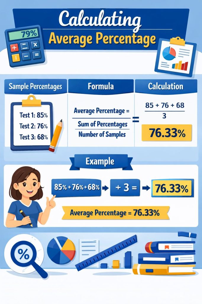 Calculate average percentage instantly. Determine the sample sizes corresponding to each percentage
